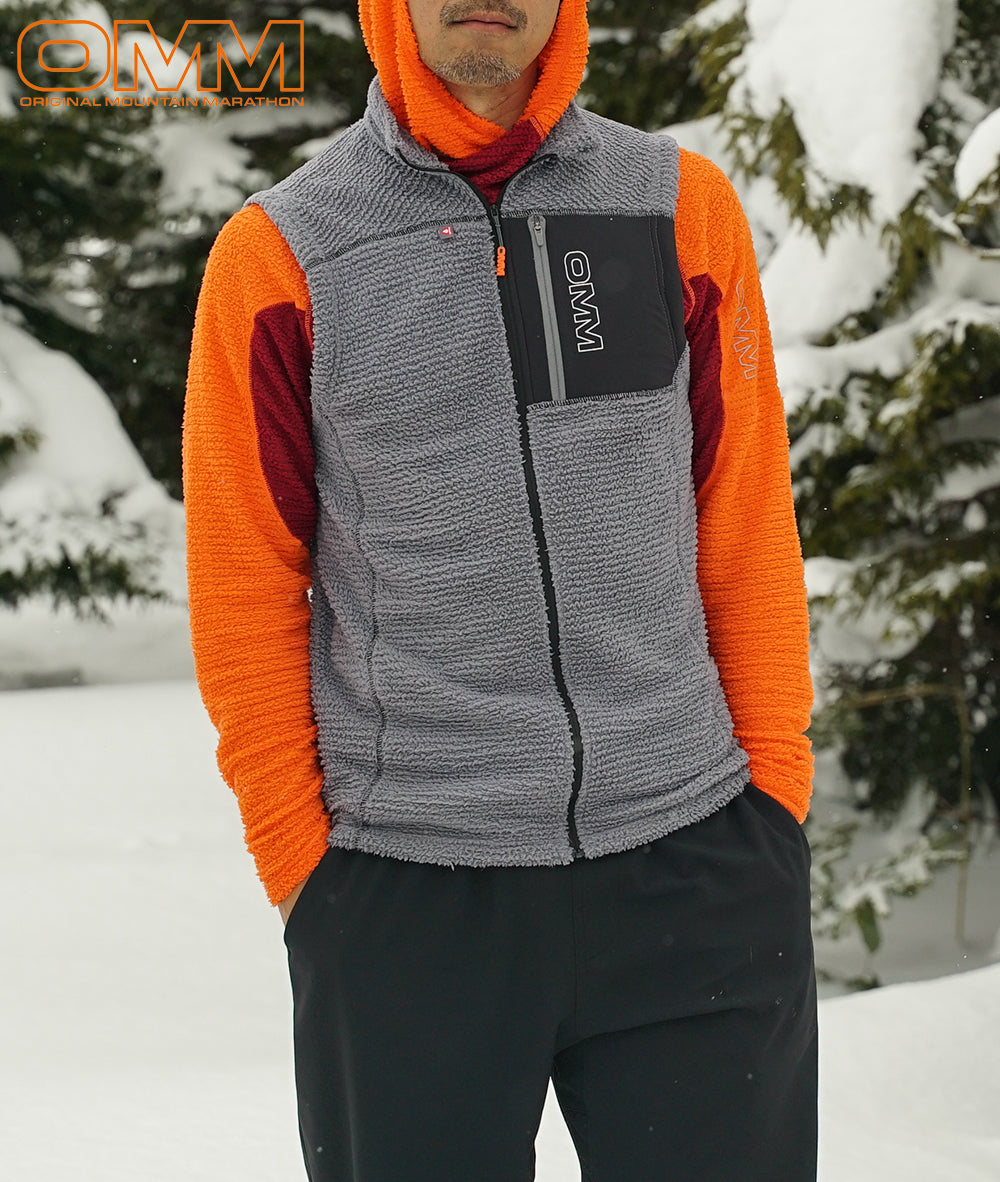 NEW在庫新品　OMM core zipped vest コアジップベスト Lサイズグレー 登山ウェア・アウトドアウェア