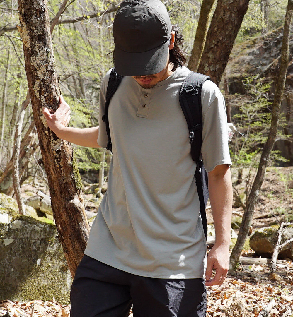 BRING / WUNDERWEAR IMMERSION HENRY NECK T-SHIRT