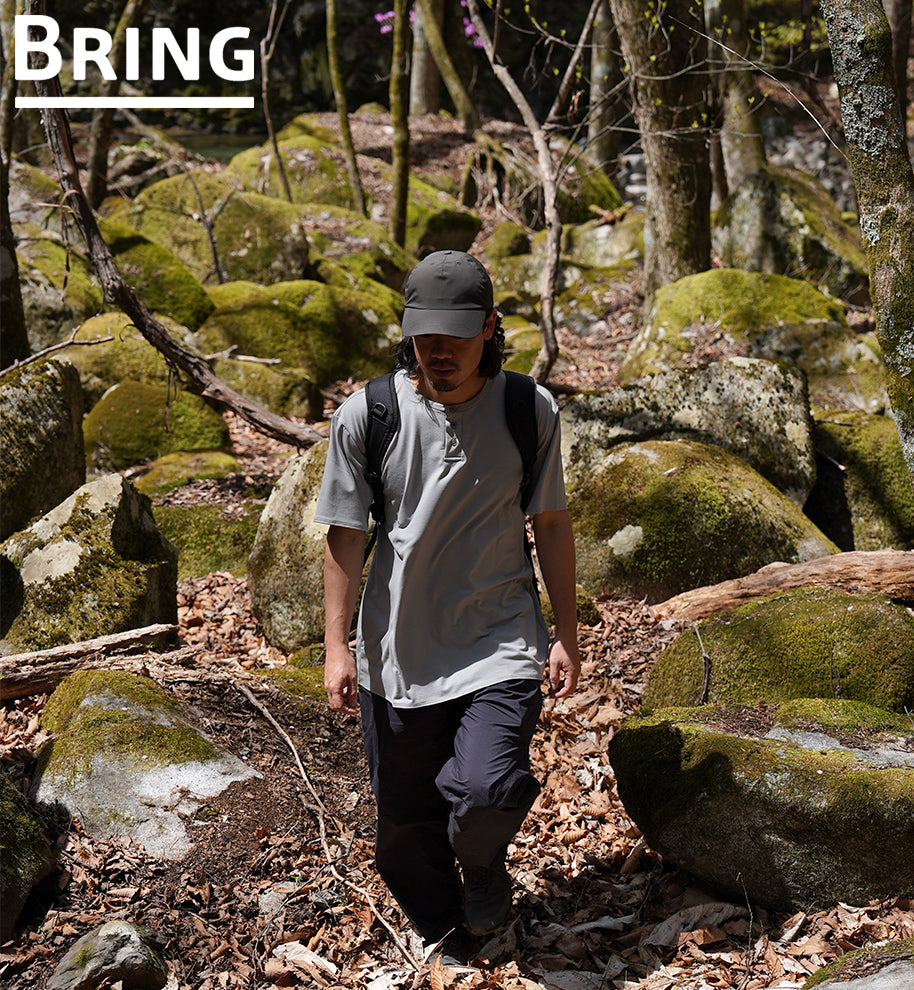 BRING / WUNDERWEAR IMMERSION HENRY NECK T-SHIRT