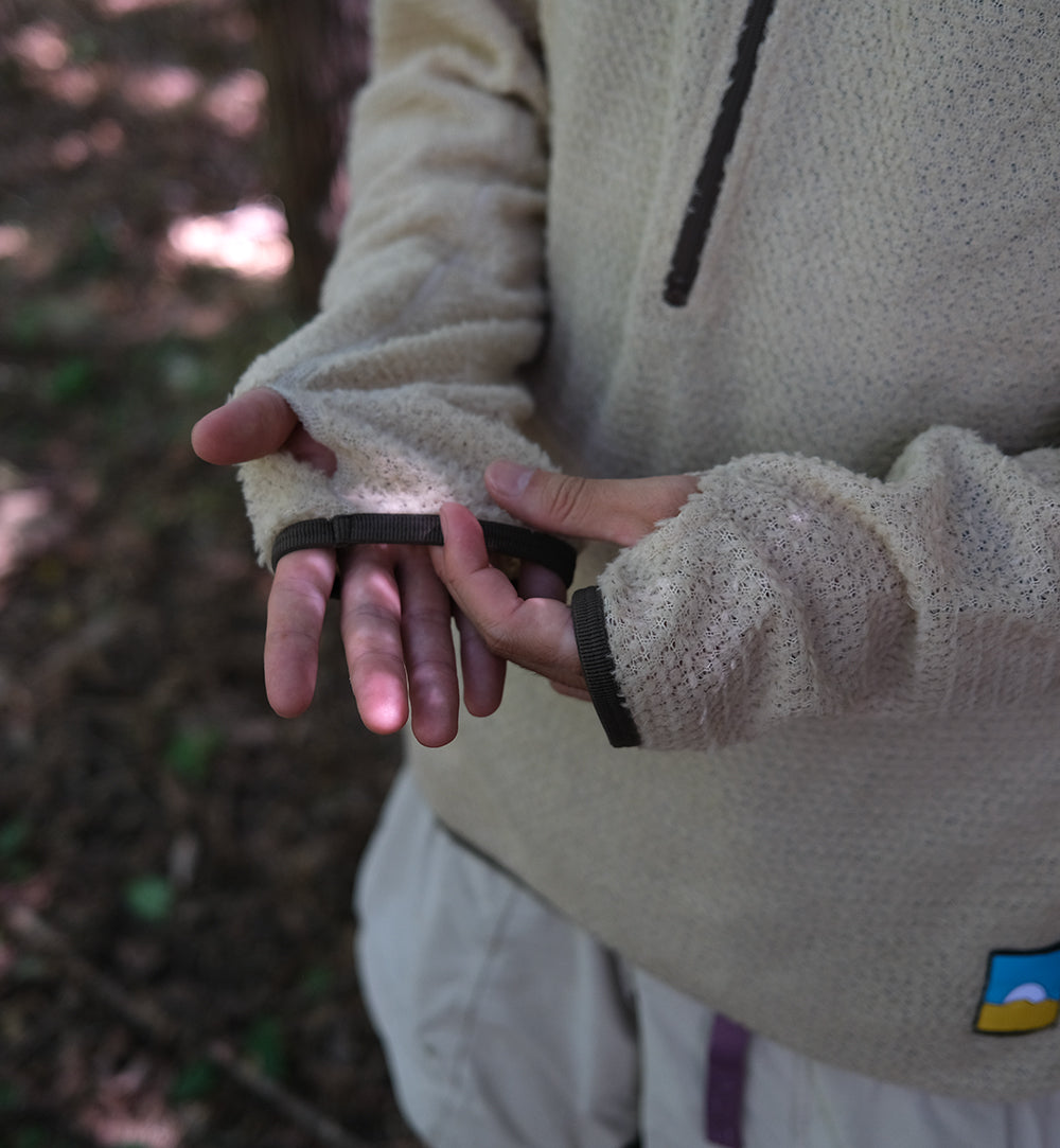 趣味 Noon AW18 Senchi Designs 90 CREWNECK W/ HALF ZIP / センチデザイン 90