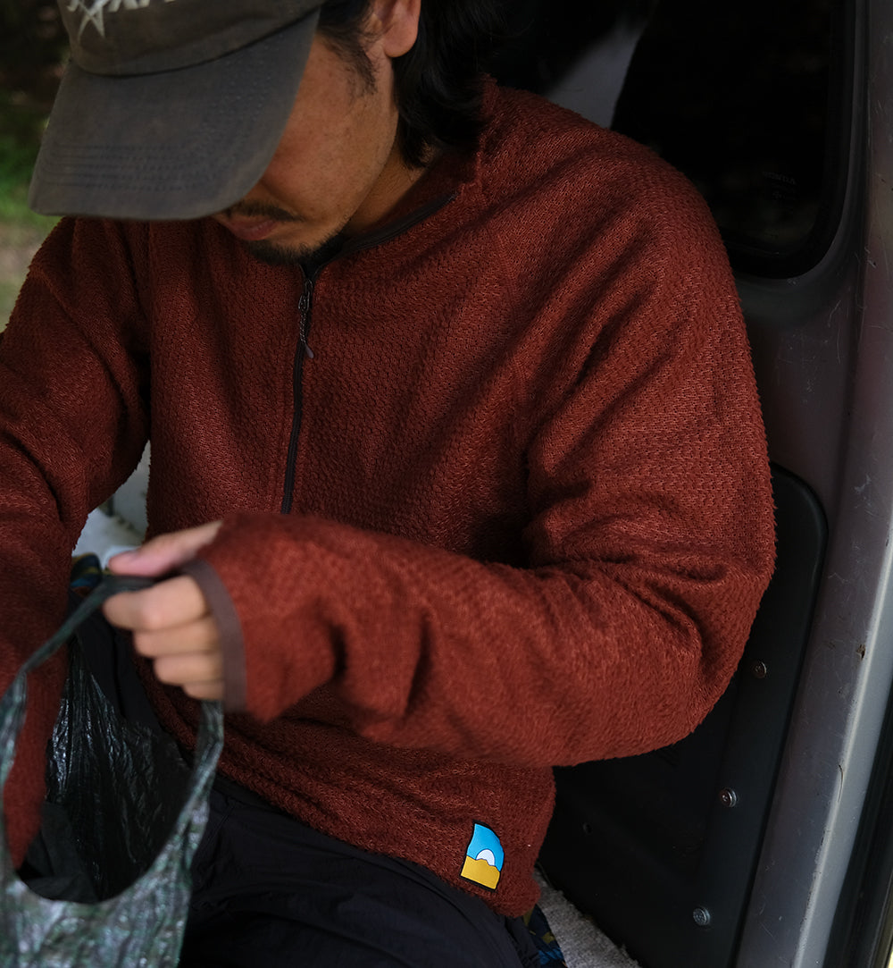 Senchi Designs 90 CREWNECK W/ HALF ZIP / センチデザイン 90クルーネック ウィズ ハーフジップ