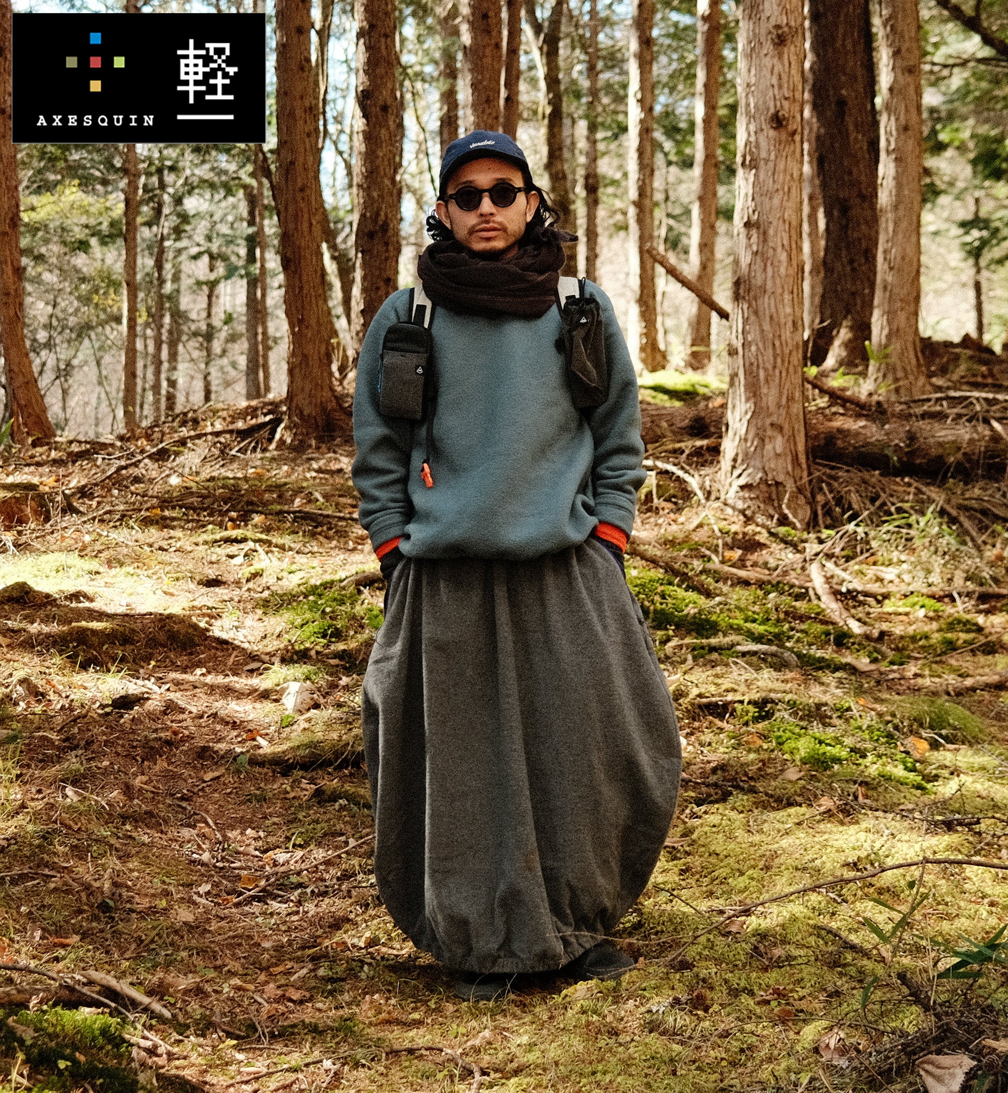 AXESQUIN × Moonlightgear WOOL FLEECE アグラスカート 軽Edition