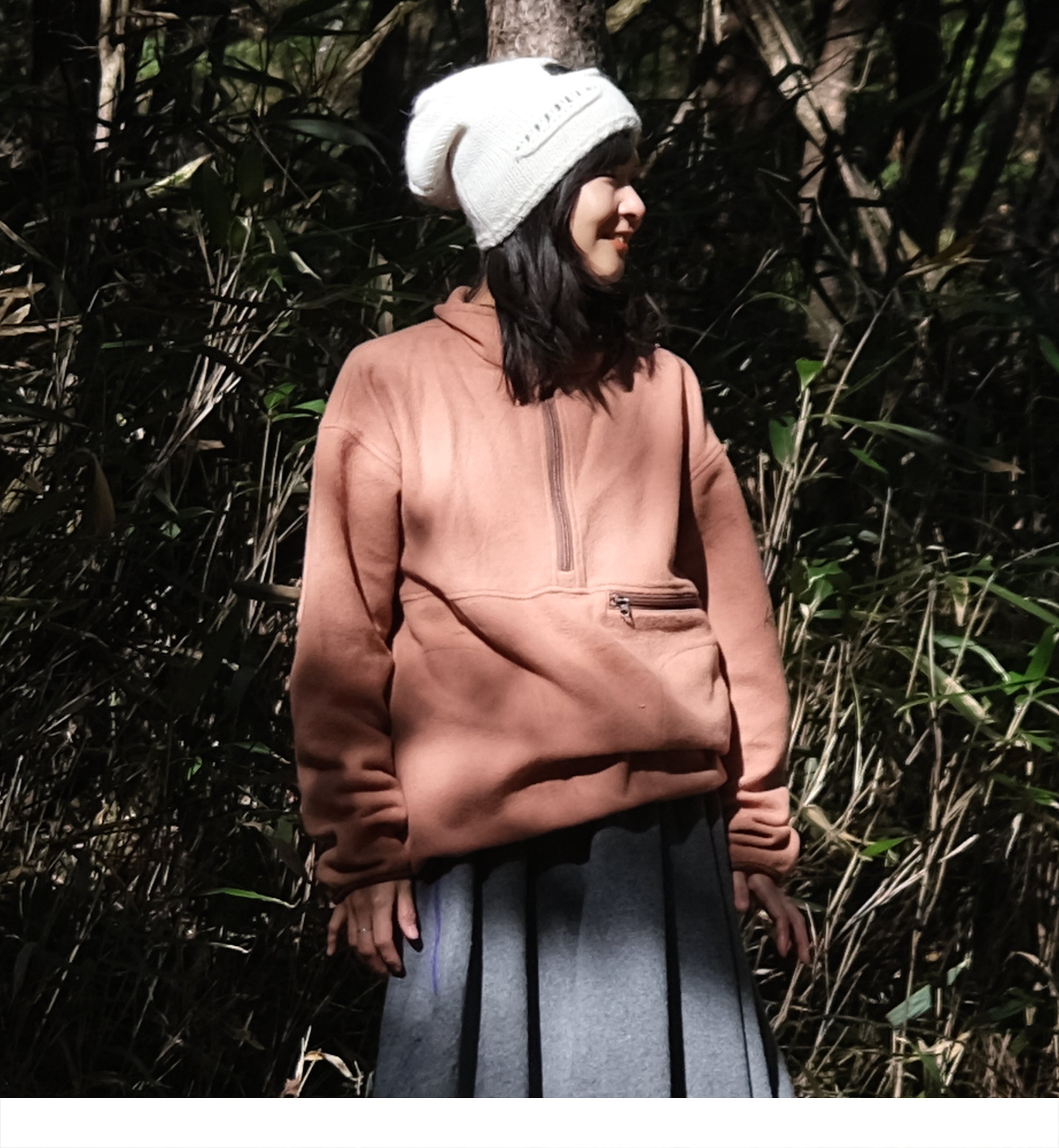 モデル身長 162.5cm 体重48kg S/Mサイズ着用