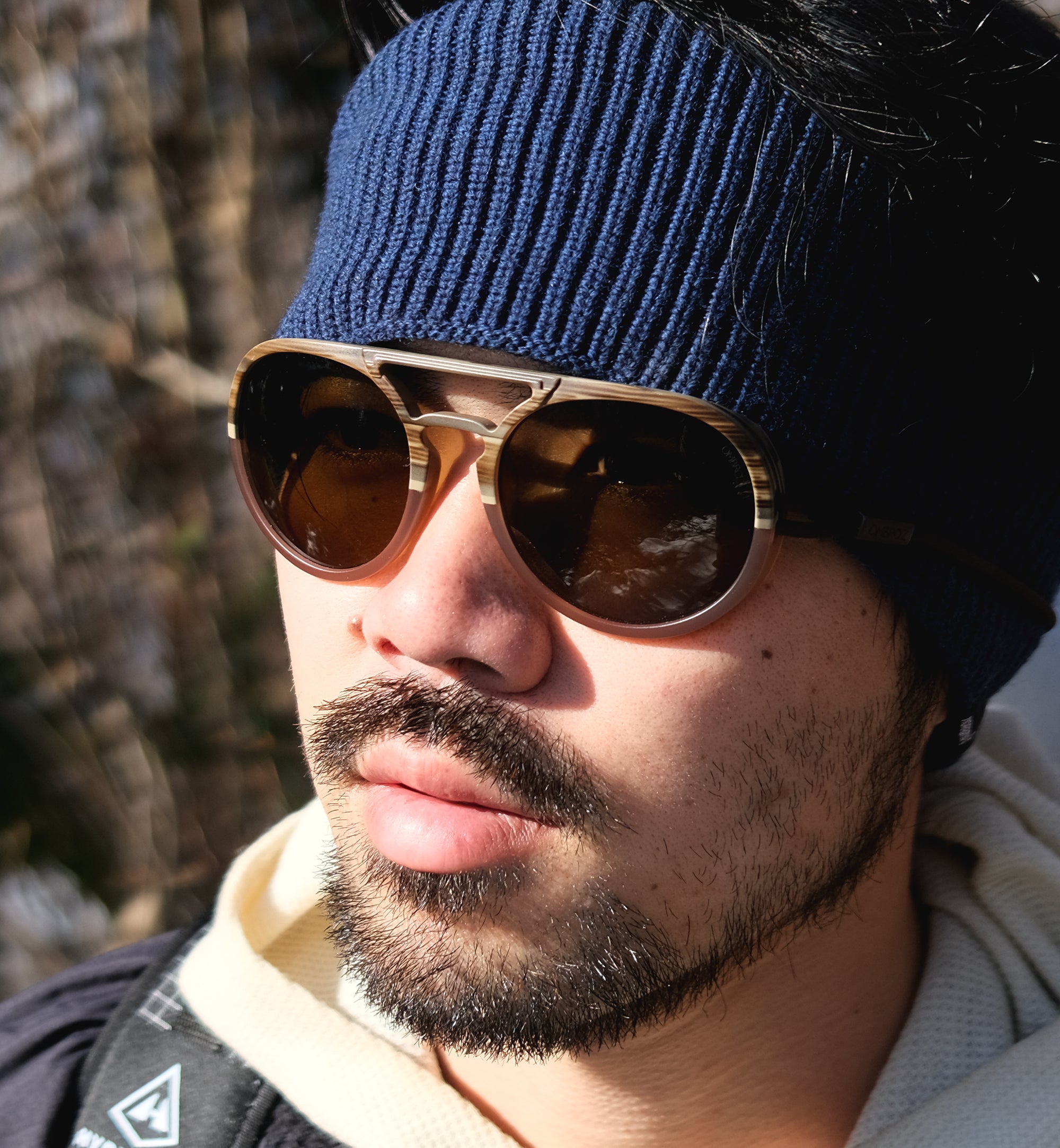 OMBRAZ DOLOMITE Armless Sunglasses Polarized Olive Brown