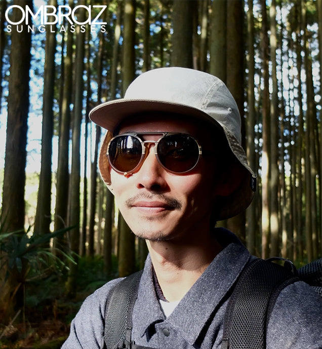 OMBRAZ DOLOMITE Armless Sunglasses Polarized Olive Brown