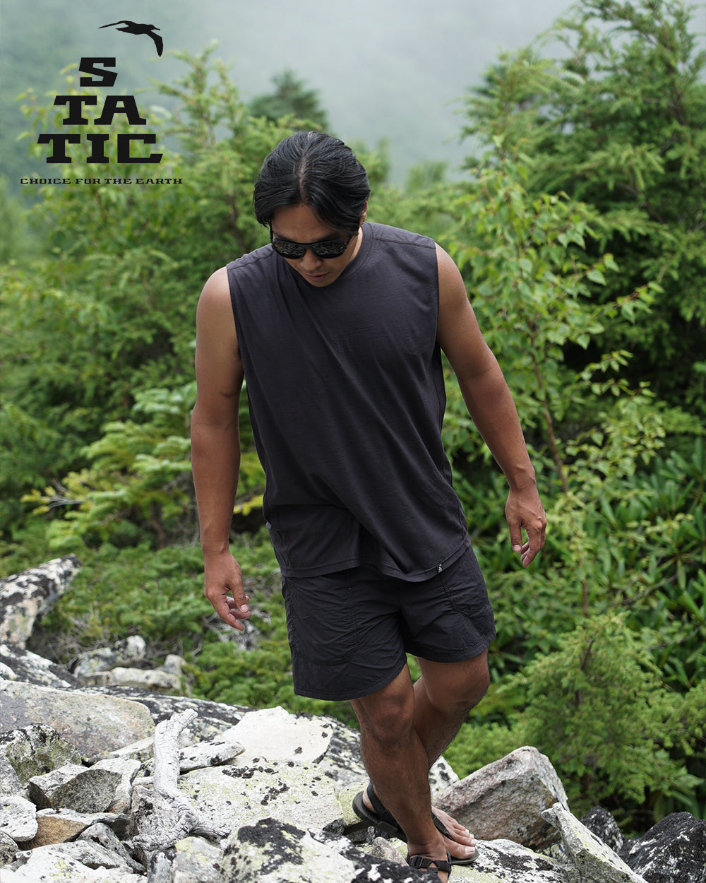 STATIC RAW SLEEVELESS SHIRTS / スタティック ラウスリーブレスシャツ