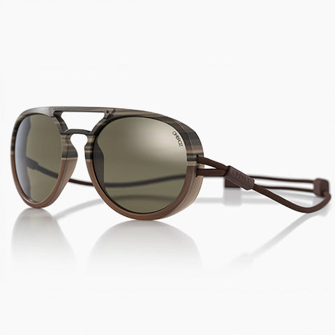 OMBRAZ DOLOMITE Armless Sunglasses Polarized Olive Brown / オンブラズ ドロミテ アームレスサングラス ポラライズド オリーブ ブラウン