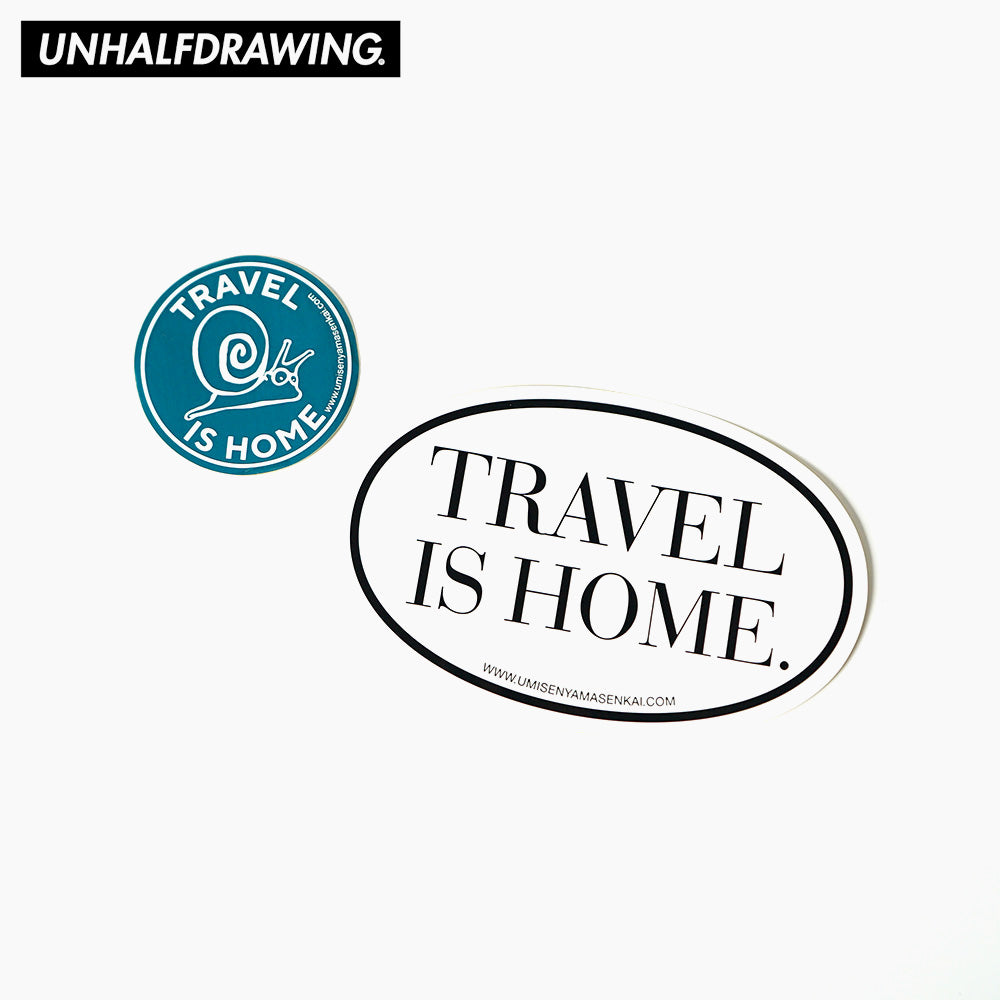 UNHALFDRAWING TRAVEL IS HOME『旅を栖とす』ステッカー