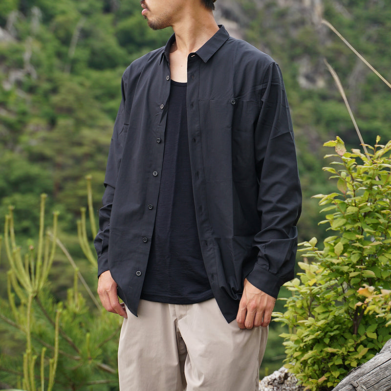 HOUDINI M's Cosmo Shirt TrueBlack Sサイズ-