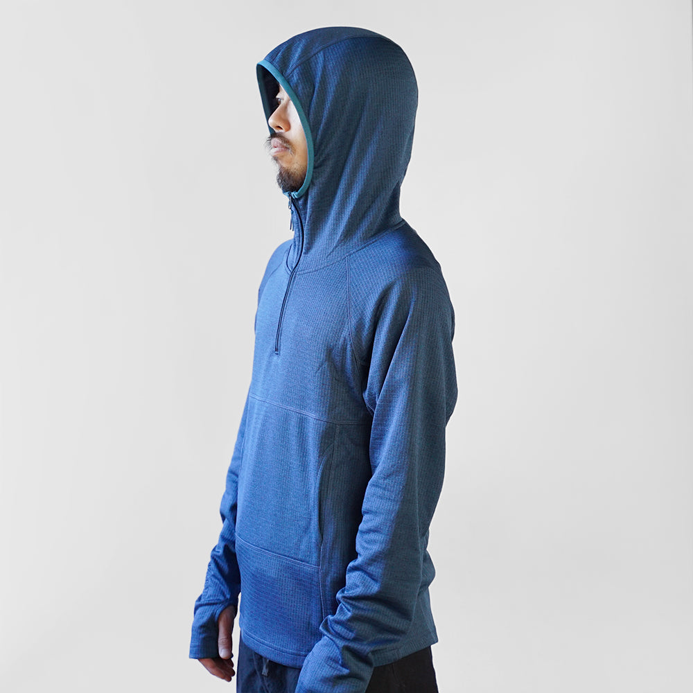 【セール安い】Pa\'lante Packs grid fleece hoody Lサイズ 登山ウェア・アウトドアウェア